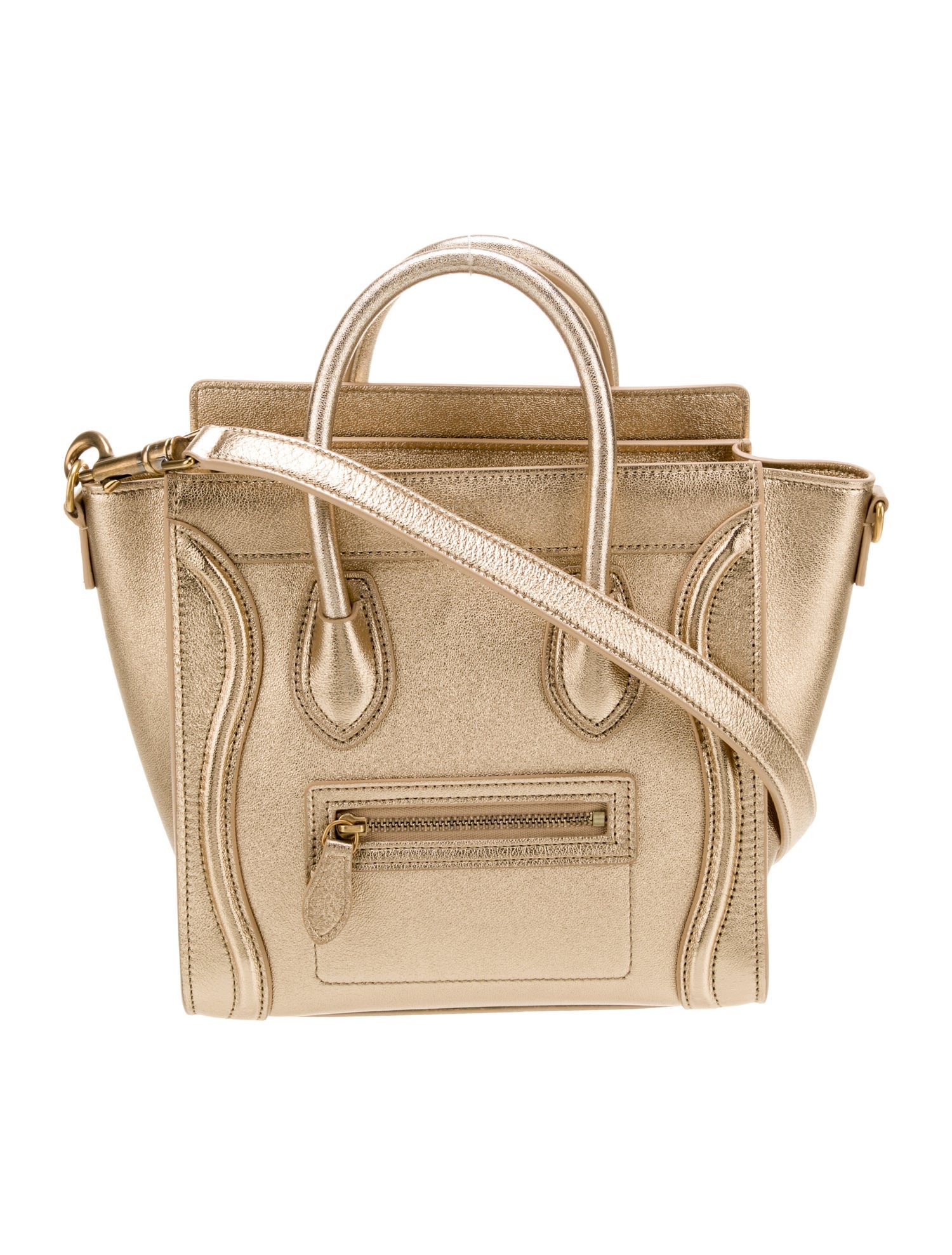 Celine Leather Luggage Nano