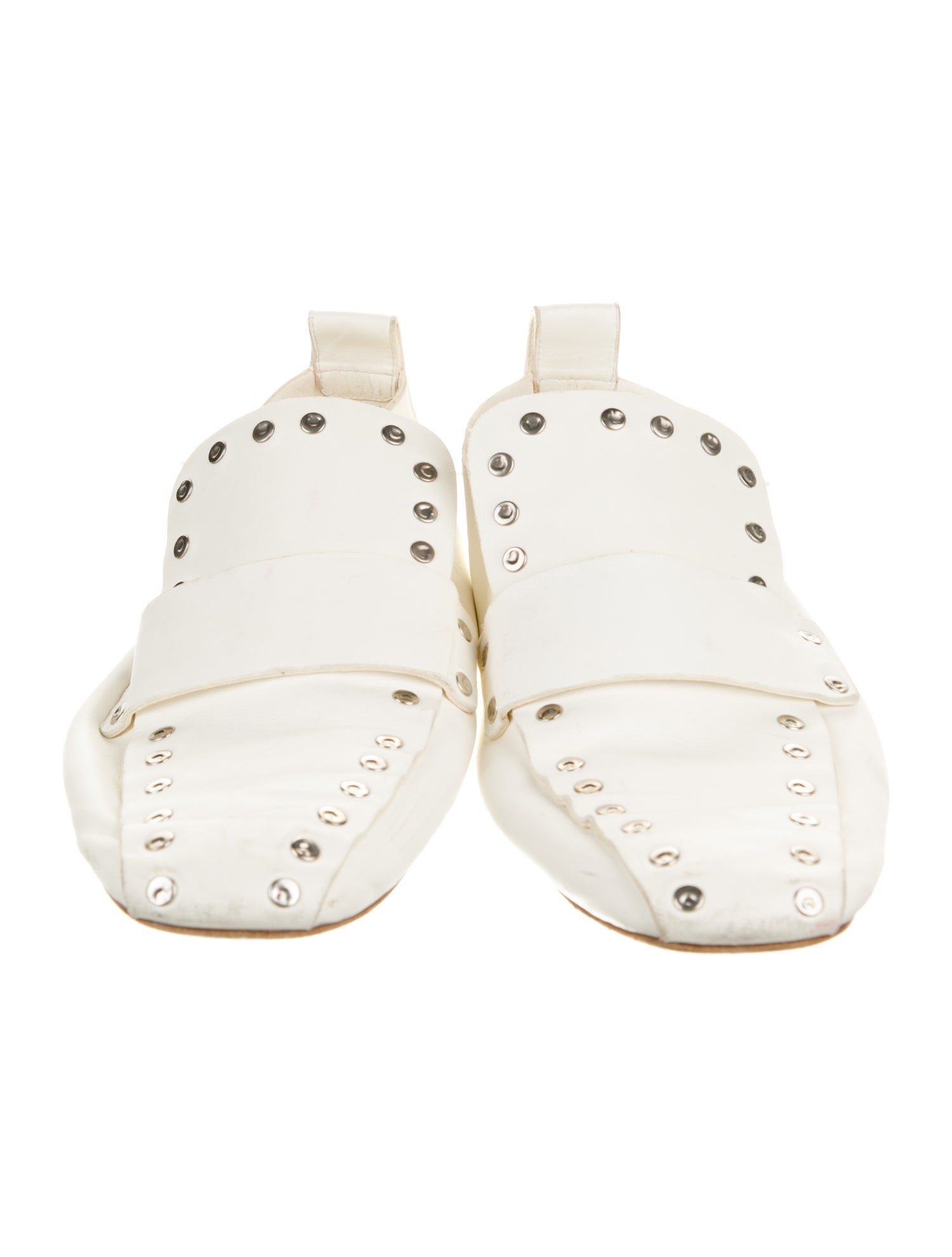 Celine Leather Studded Accents Flats