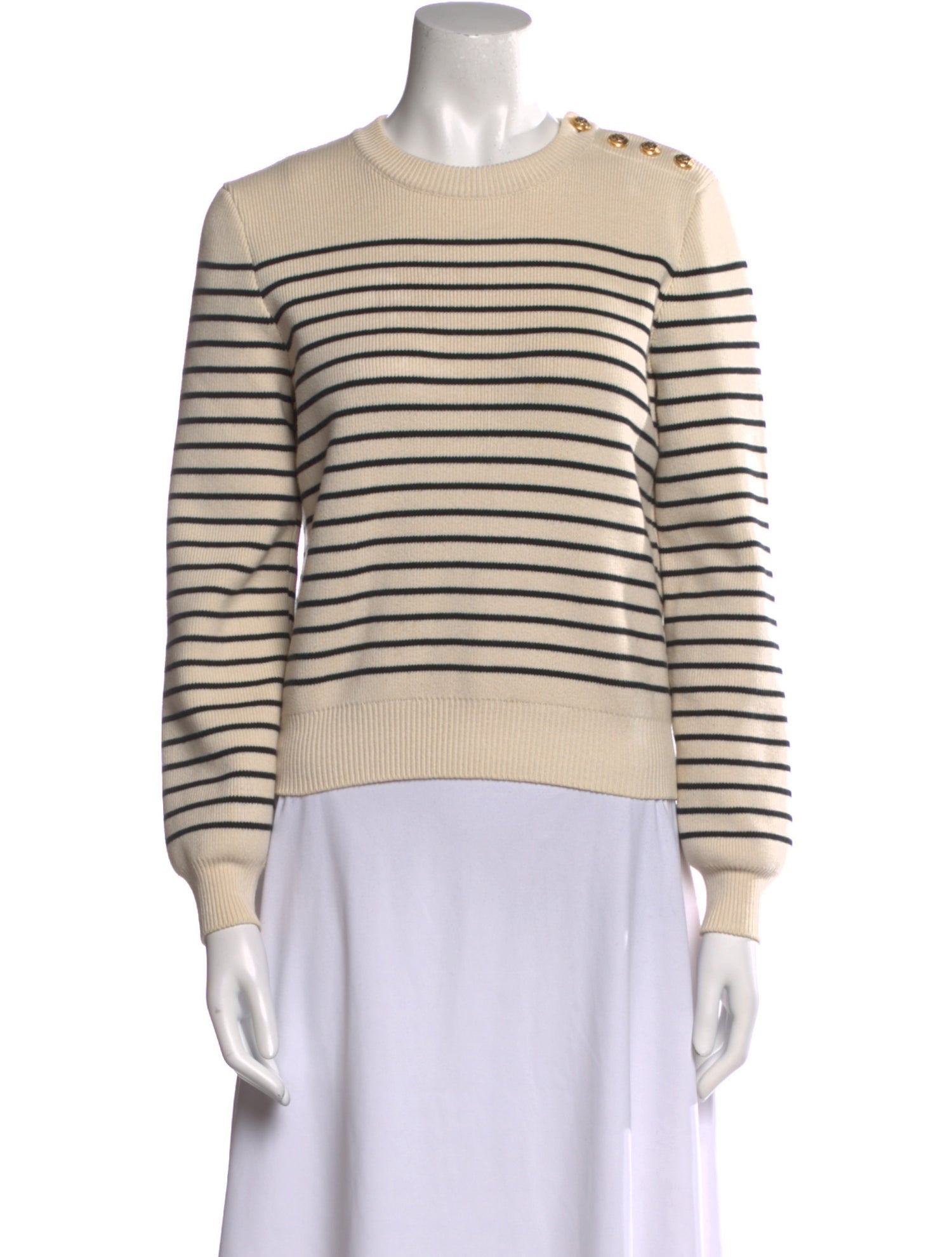 Celine Striped Crew Neck Sweater
