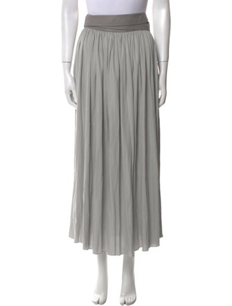 Celine Pleated Accents Midi Length Skirt