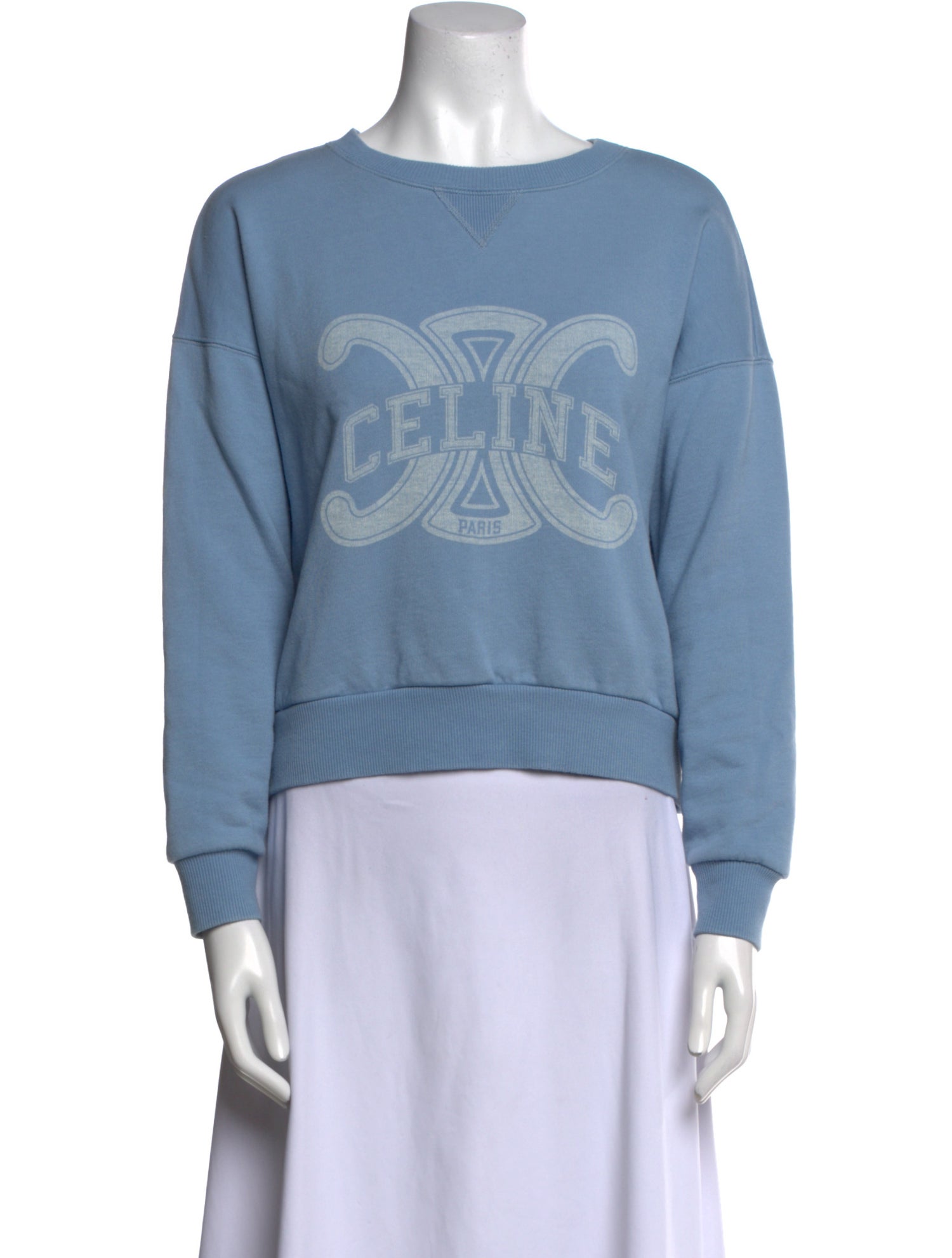 Celine Graphic Print Crew Neck Sweatshirt