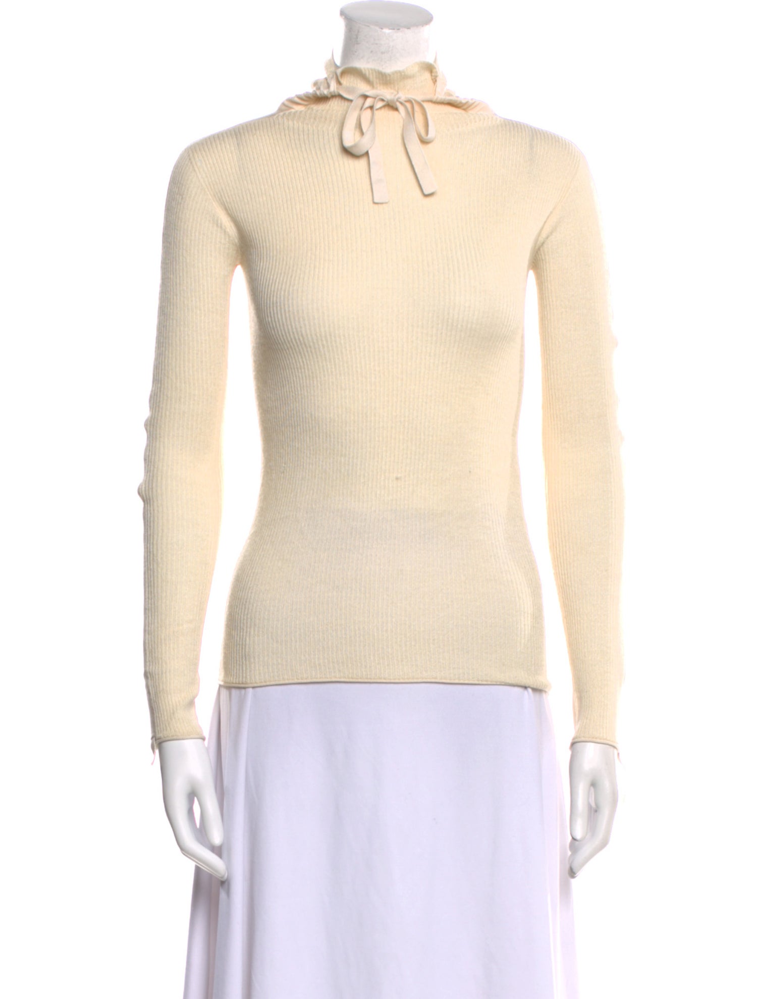 Celine Wool Tie Neck Sweater