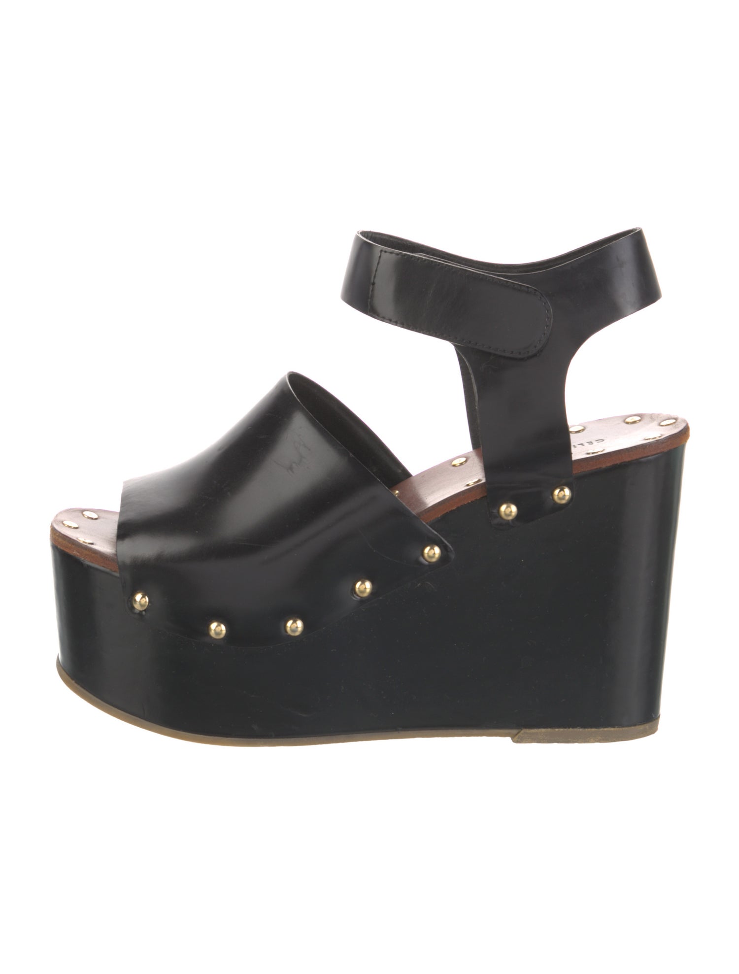 Celine Leather Studded Accents Sandals
