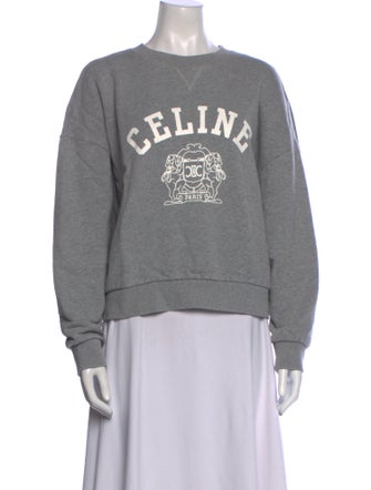 Celine Graphic Print Crew Neck Sweatshirt