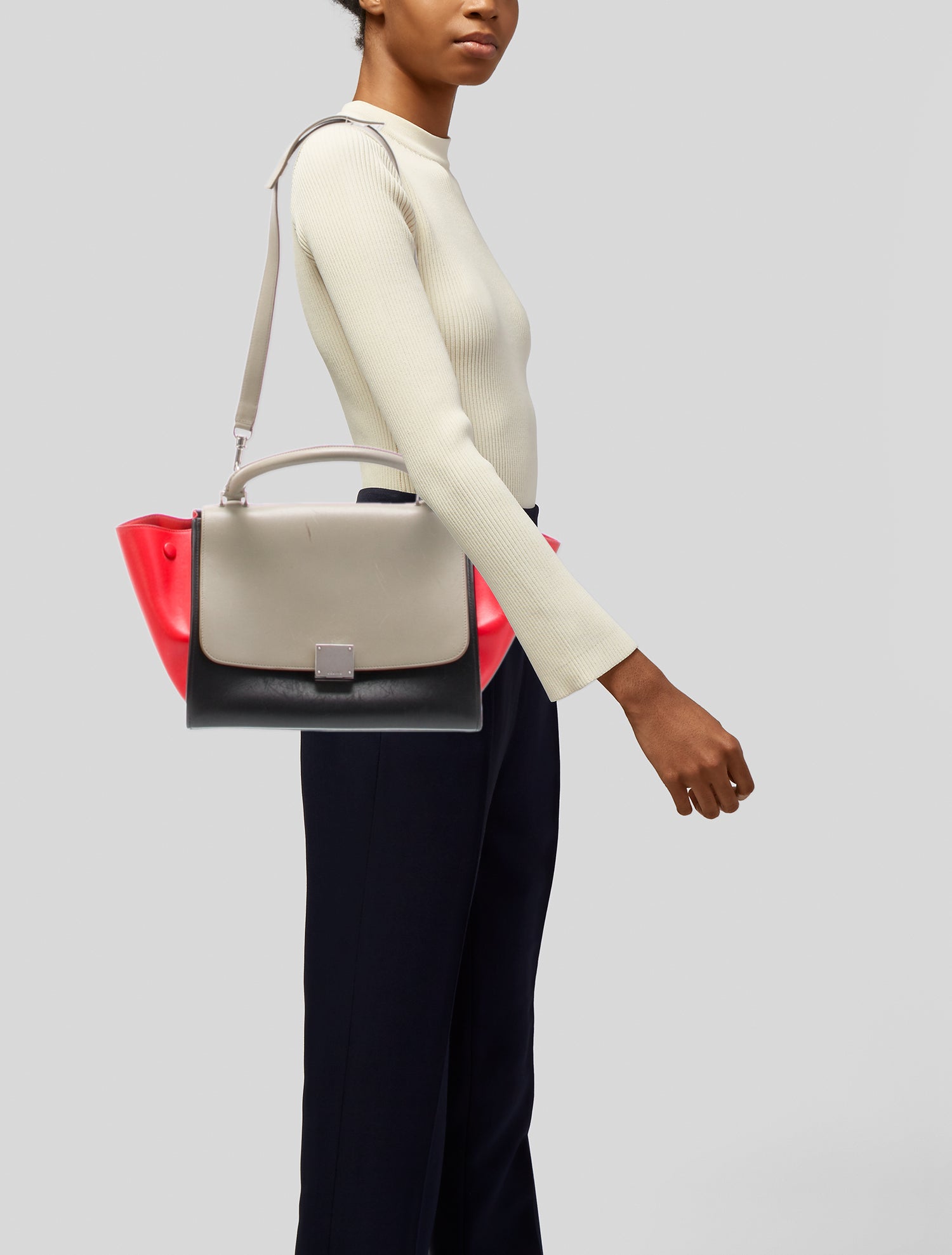 Celine Leather Trapeze Small