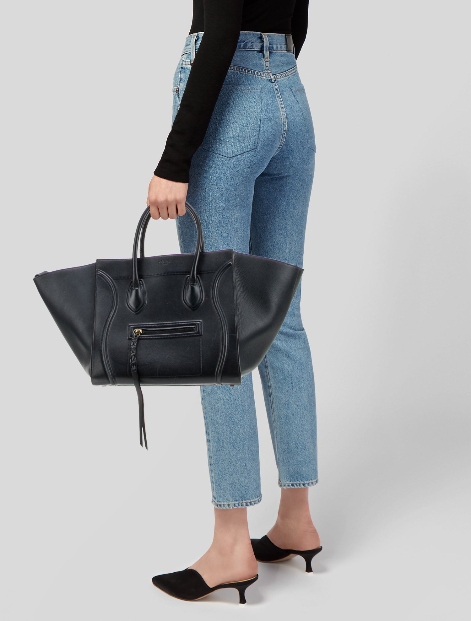 Celine Leather Luggage Phantom Medium