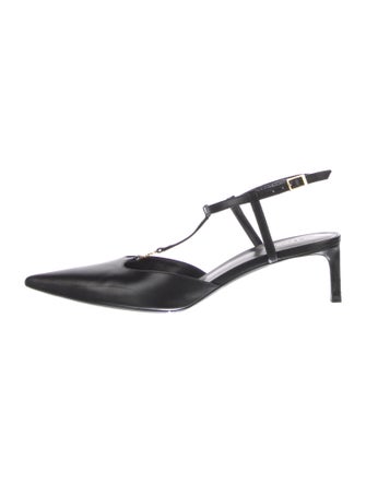 Celine Leather T-Strap Pumps