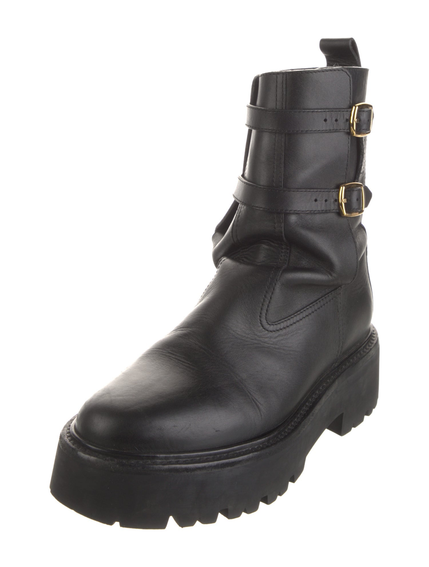 Celine Leather Combat Boots