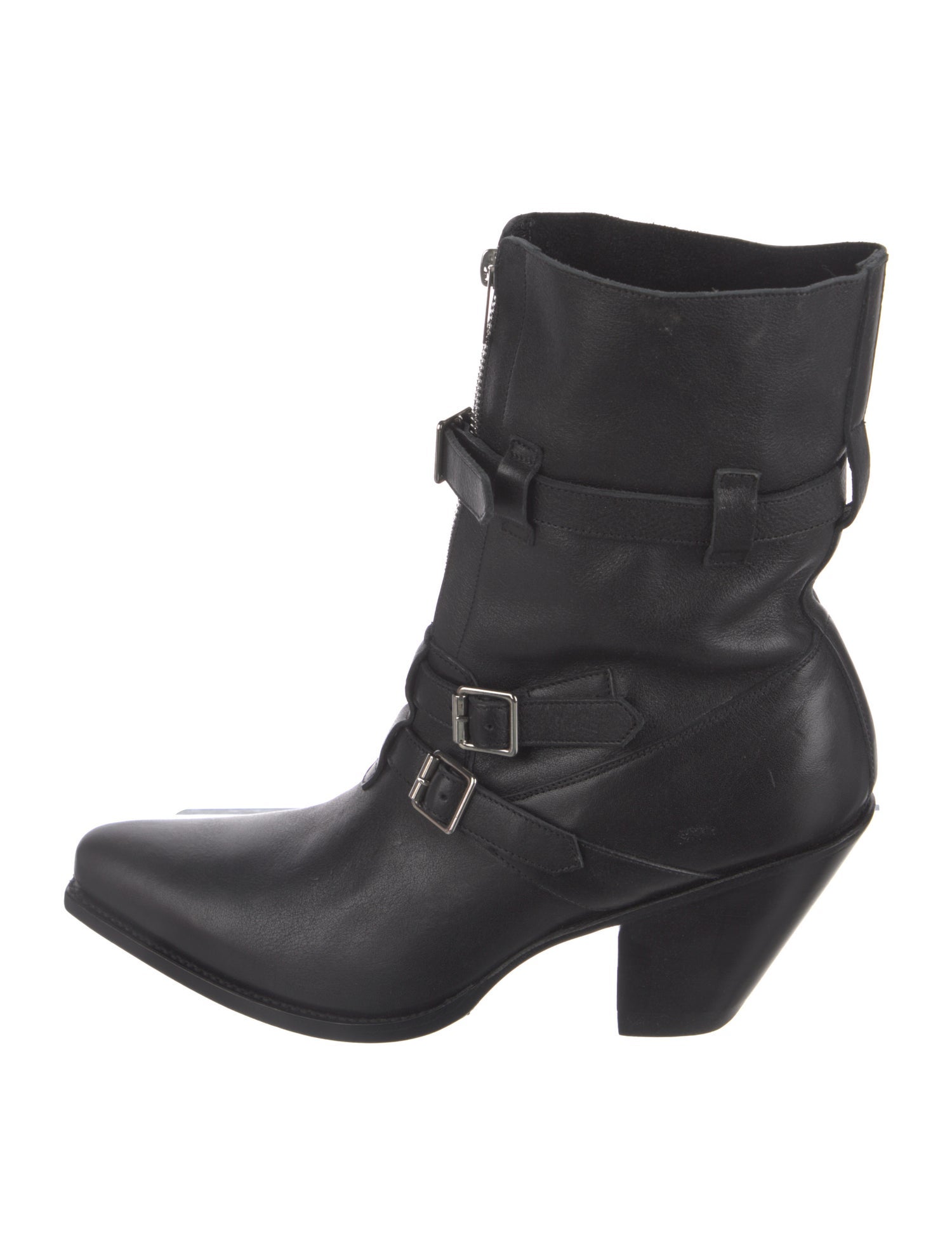 Celine Leather Moto Boots