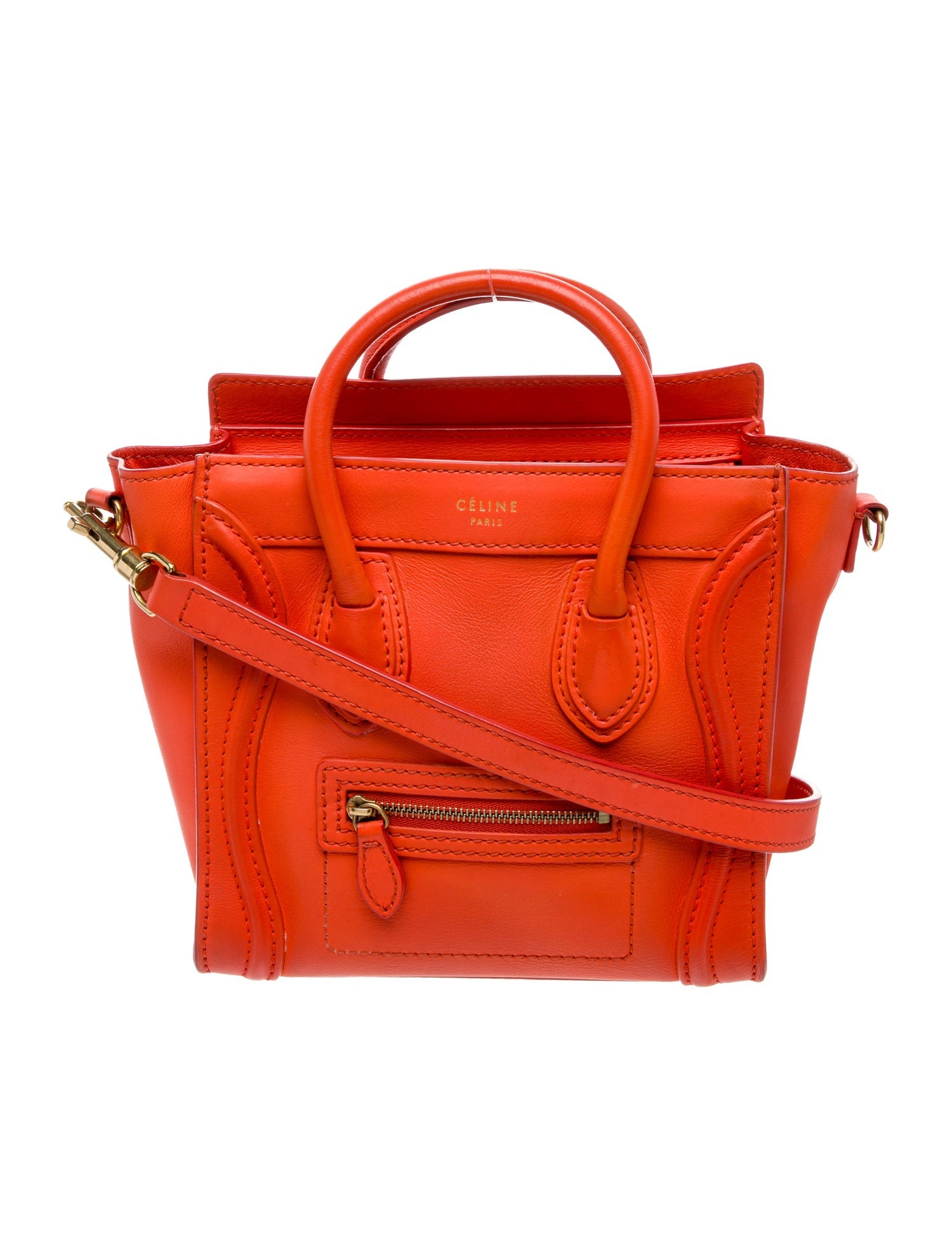 Celine Leather Luggage Nano