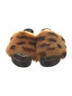 Celine Faux Fur Animal Print Slides