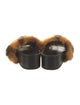 Celine Faux Fur Animal Print Slides