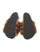 Celine Faux Fur Animal Print Slides