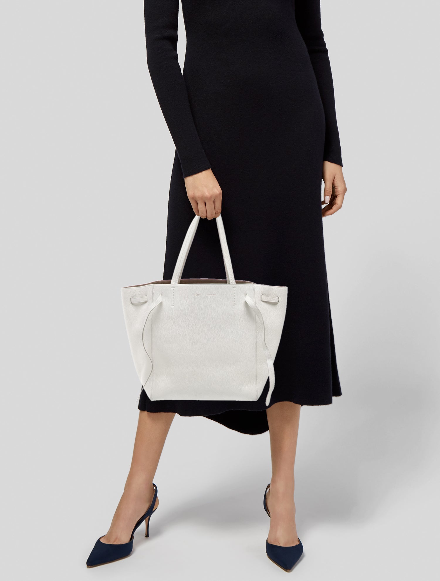 Celine Leather Cabas Phantom w/Belt Small