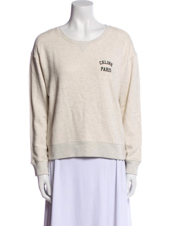 Celine Scoop Neck Long Sleeve Sweatshirt