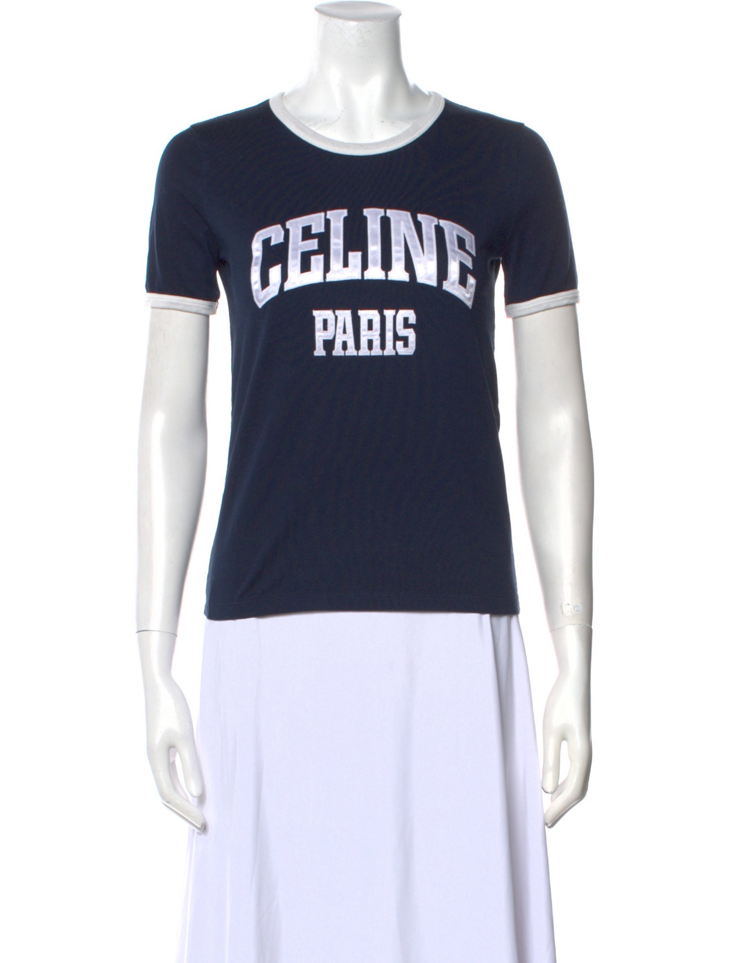 Celine Graphic Print Crew Neck T-Shirt