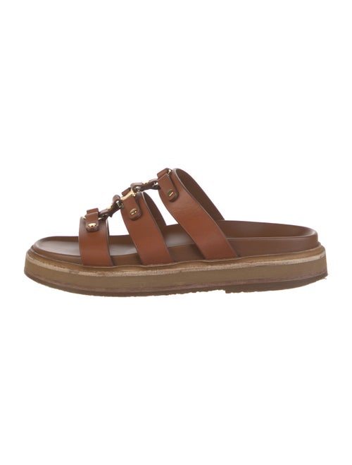 Celine Leather Studded Accents Slides