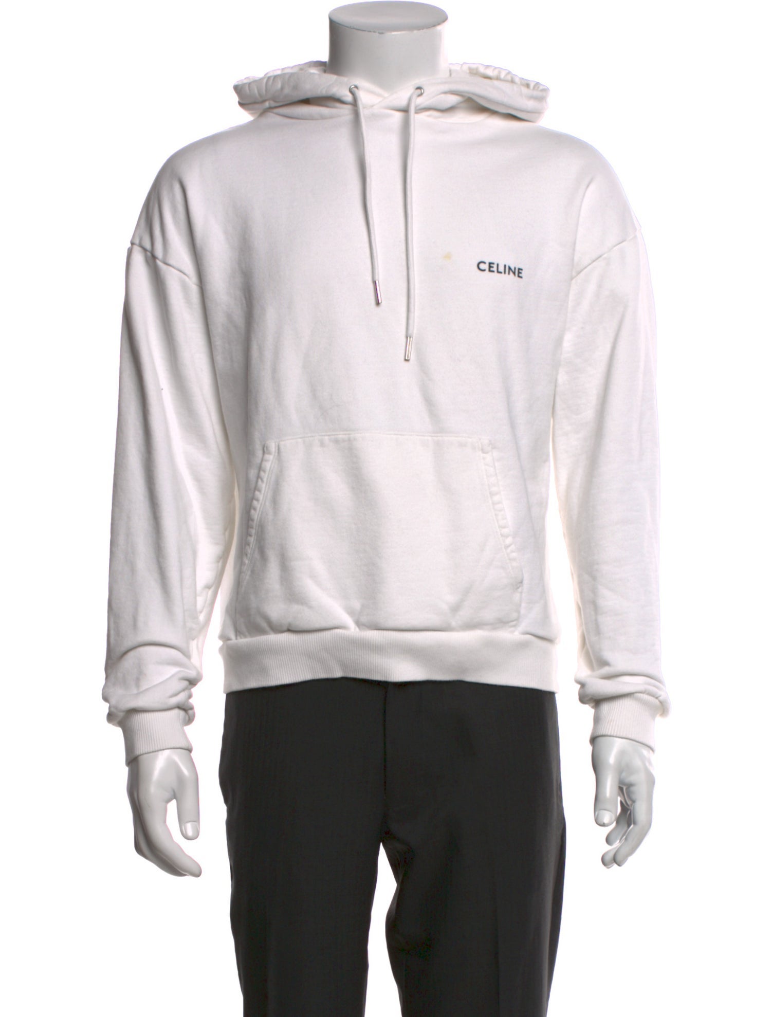 Celine Signature Logo Graphic Print Hoodie