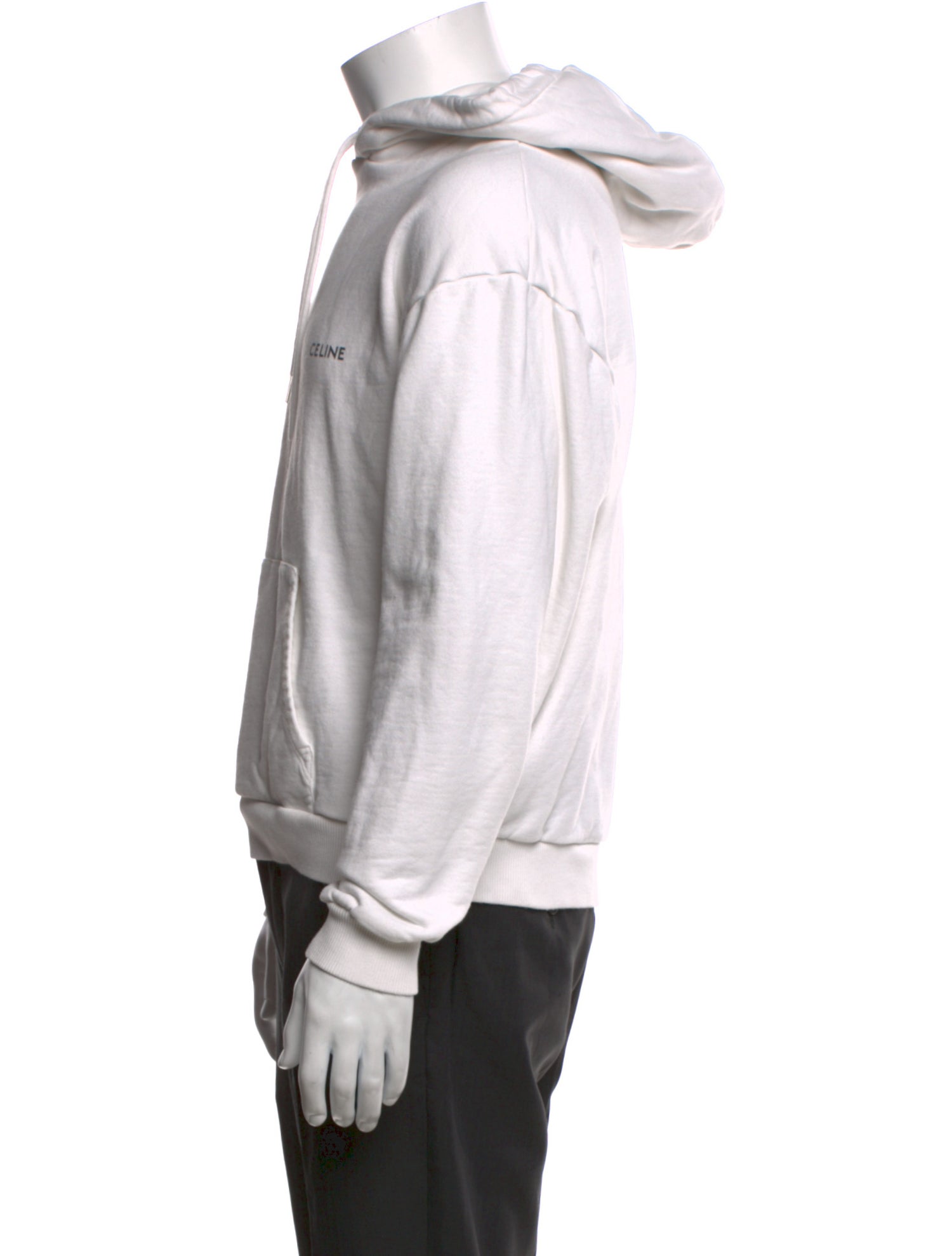 Celine Signature Logo Graphic Print Hoodie