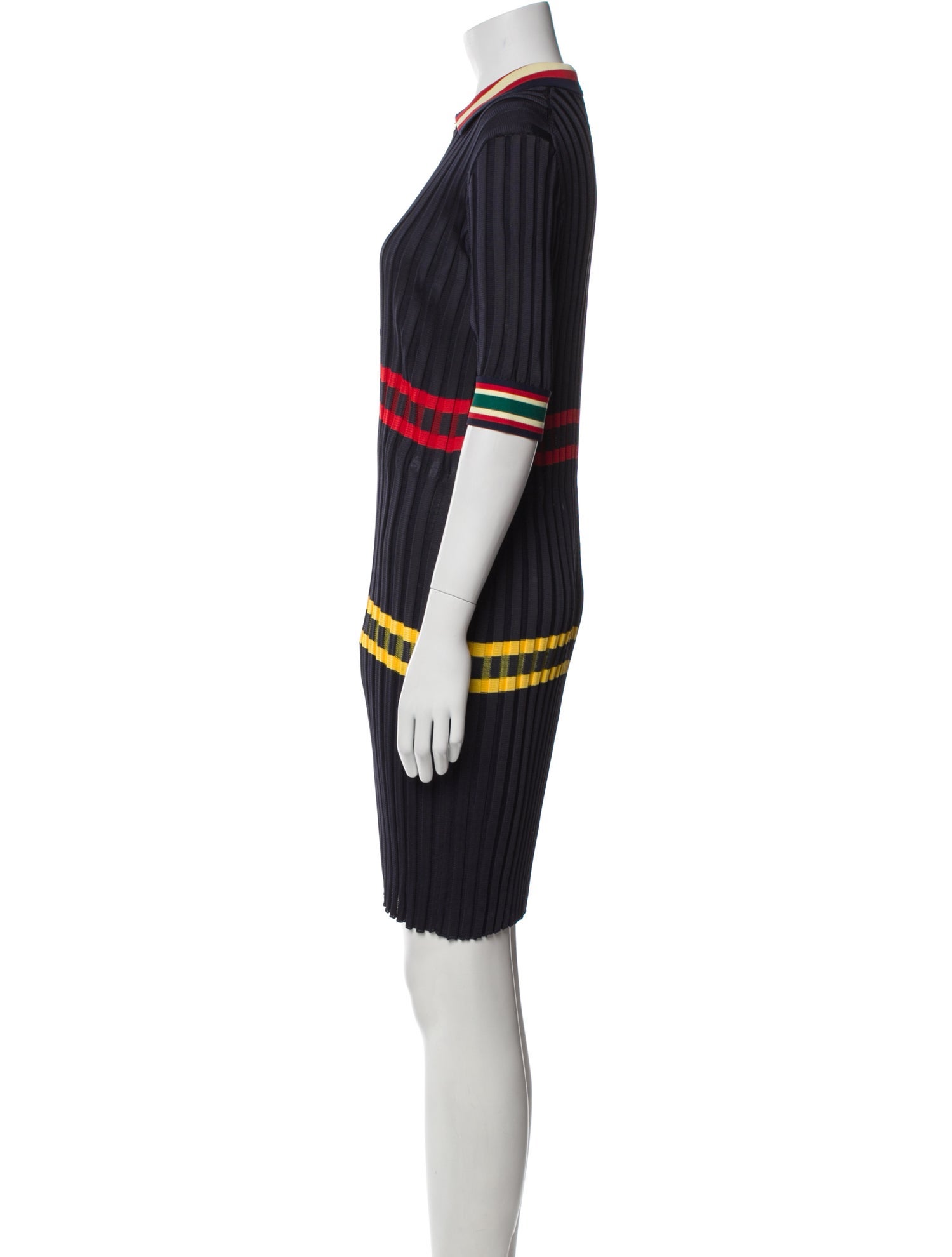 Celine Striped Knee-Length Dress