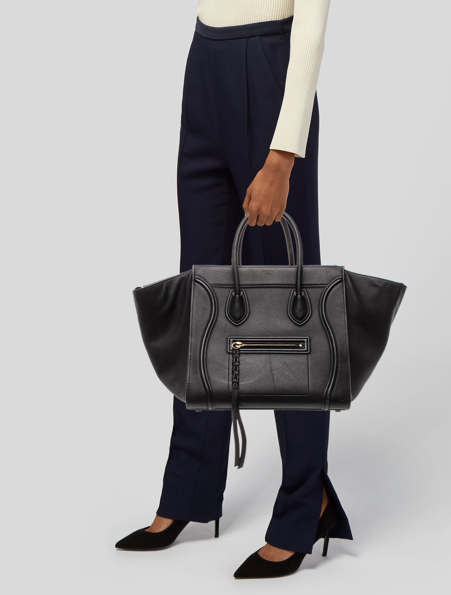 Celine Leather Luggage Phantom Medium