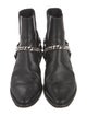 Celine Leather Chain-Link Accents Chelsea Boots
