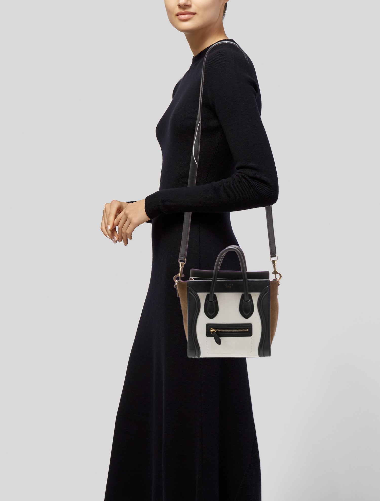 Celine Leather Luggage Nano