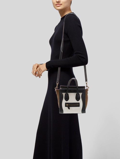 Celine Leather Luggage Nano