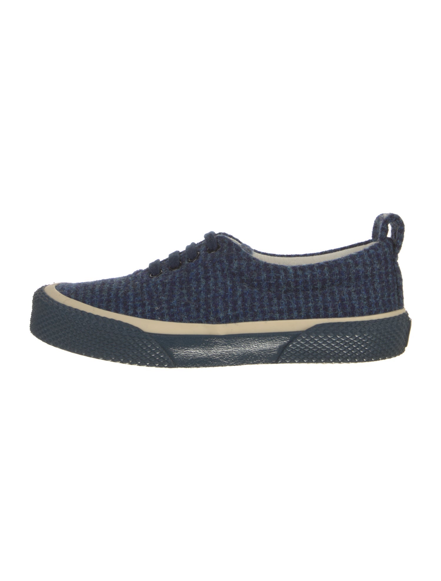 Celine Wool Tweed Pattern Sneakers