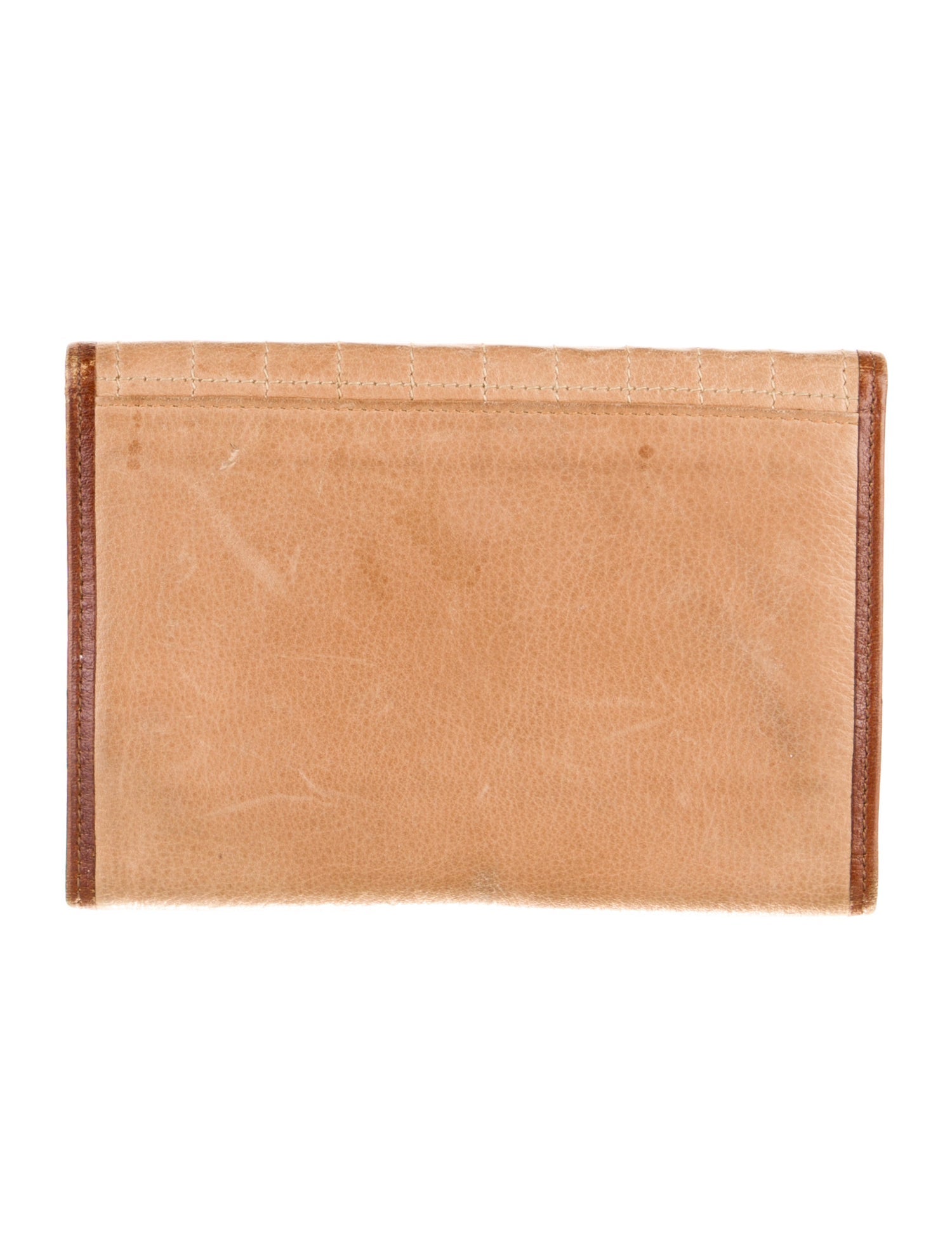 Celine Leather Colorblock Pattern Coin Pouch