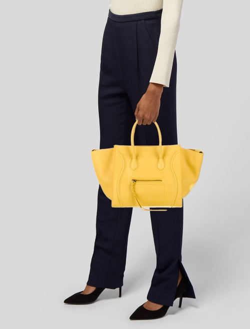 Celine Leather Luggage Phantom Medium