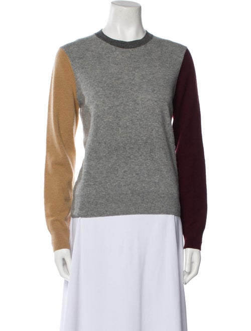 Celine Wool Colorblock Pattern Sweater