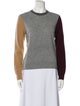 Celine Wool Colorblock Pattern Sweater