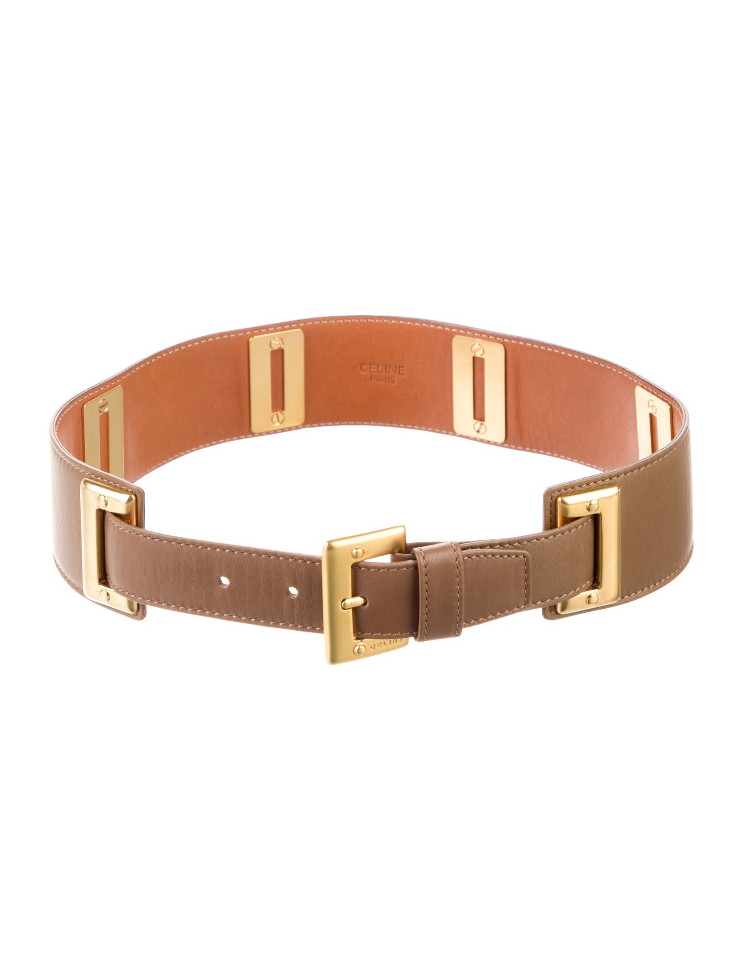 Celine Wide Leather Waist Belt
