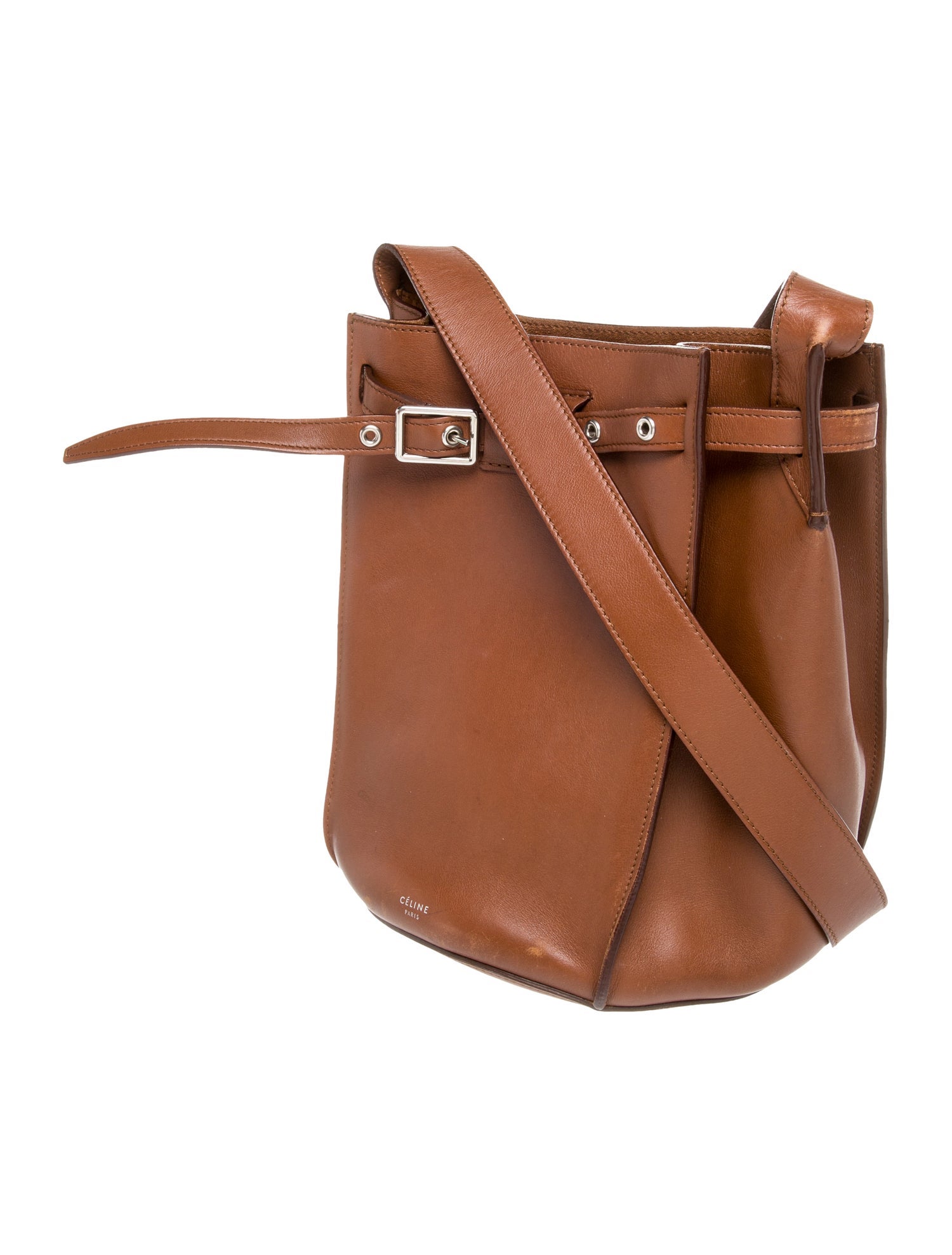 Celine Leather Big Bucket w/Strap