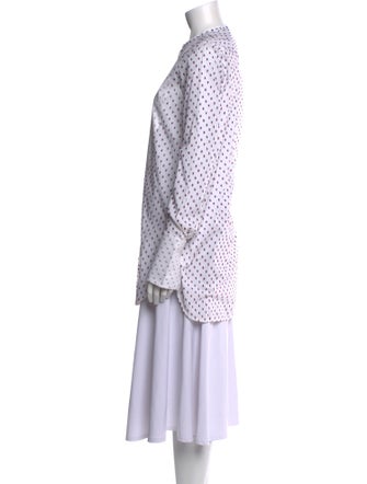 Celine Polka Dot Print Mock Neck Tunic