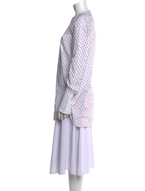 Celine Polka Dot Print Mock Neck Tunic