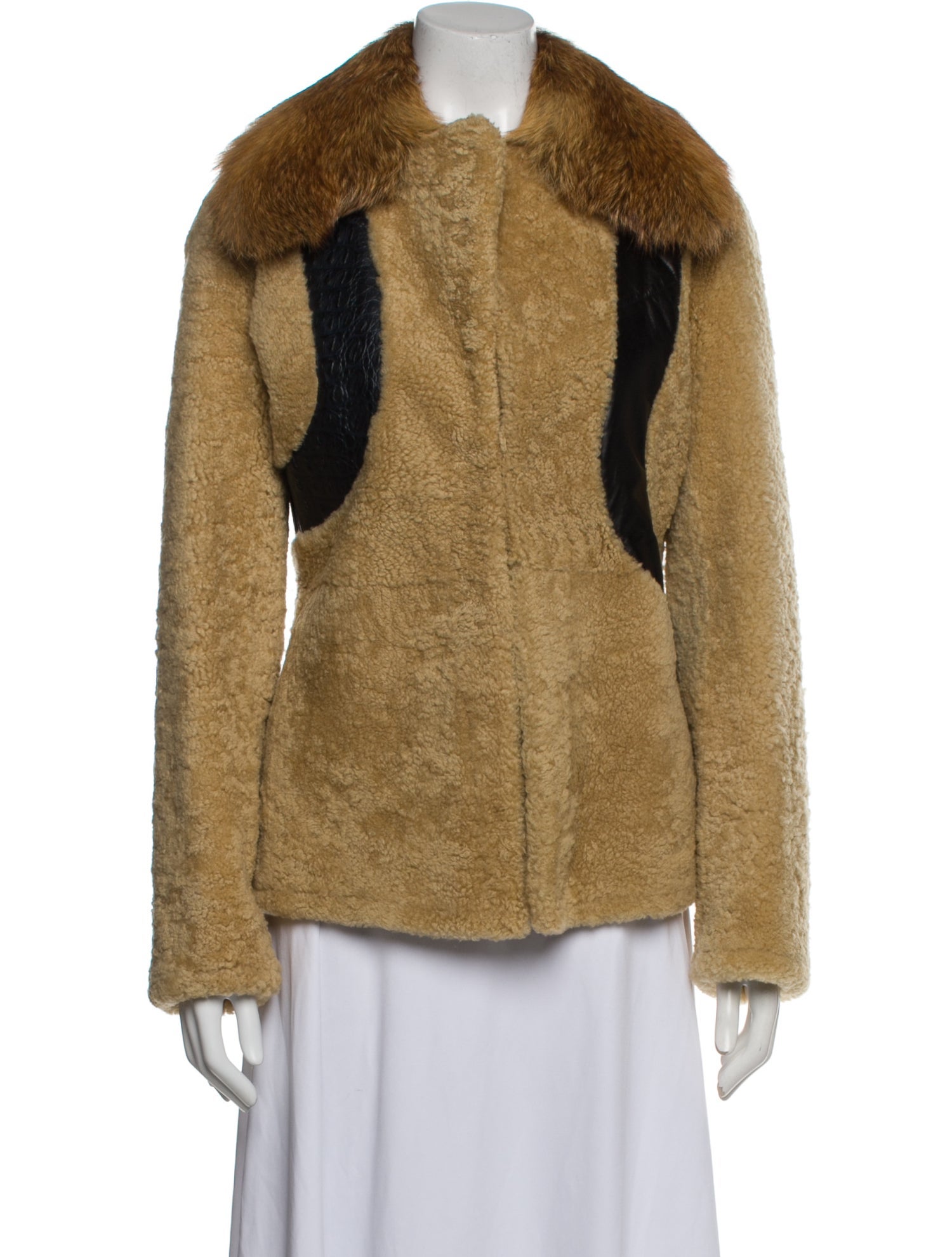Celine Shearling Printed Fur Jacket w/ Tags