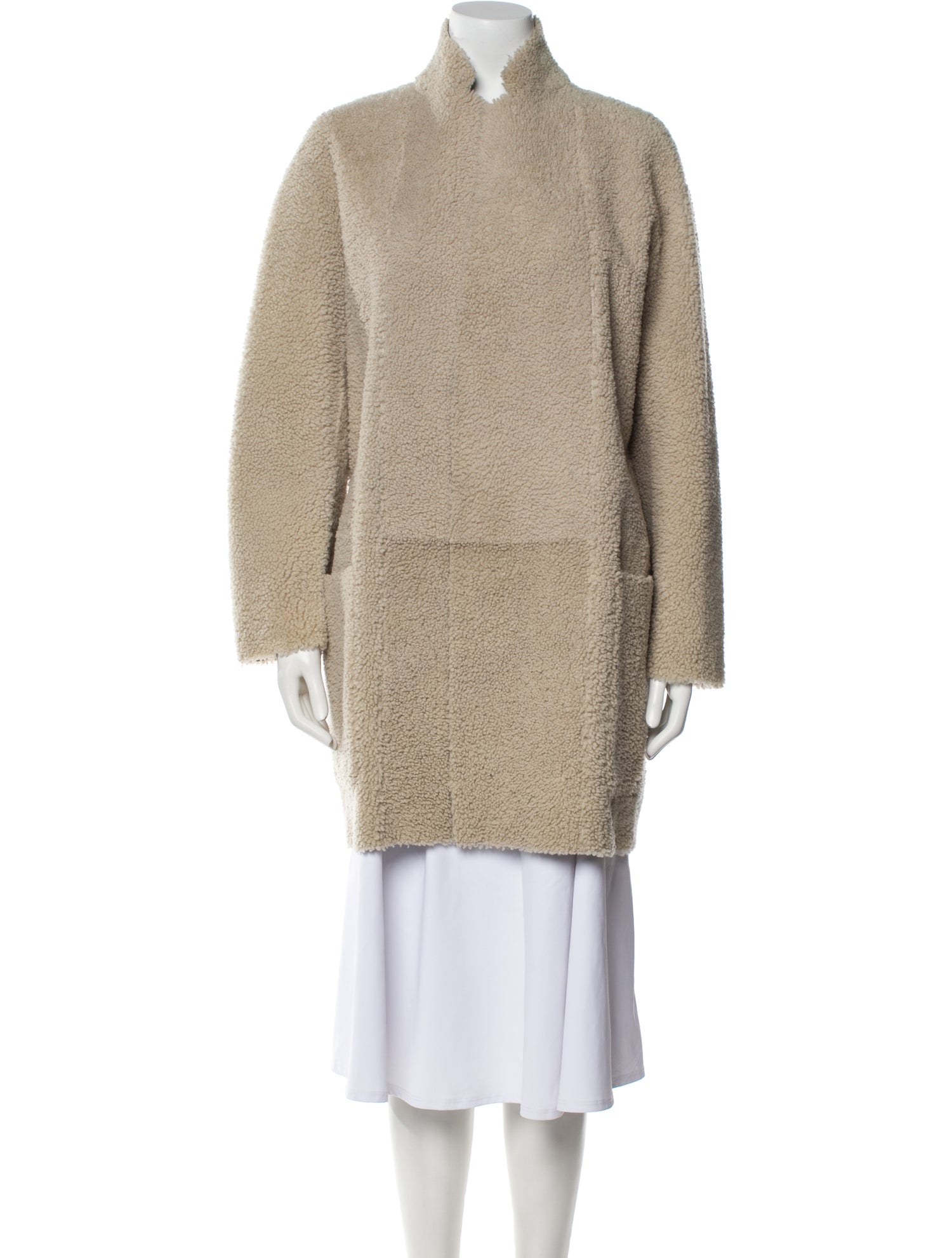 Celine Shearling Faux Fur Coat