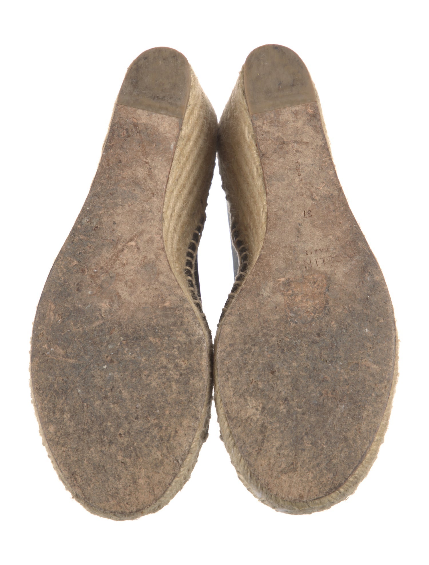 Celine Leather Whipstitch Trim Espadrilles