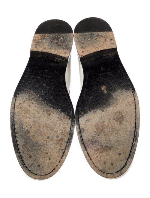 Celine Leather Chain-Link Accents Loafers