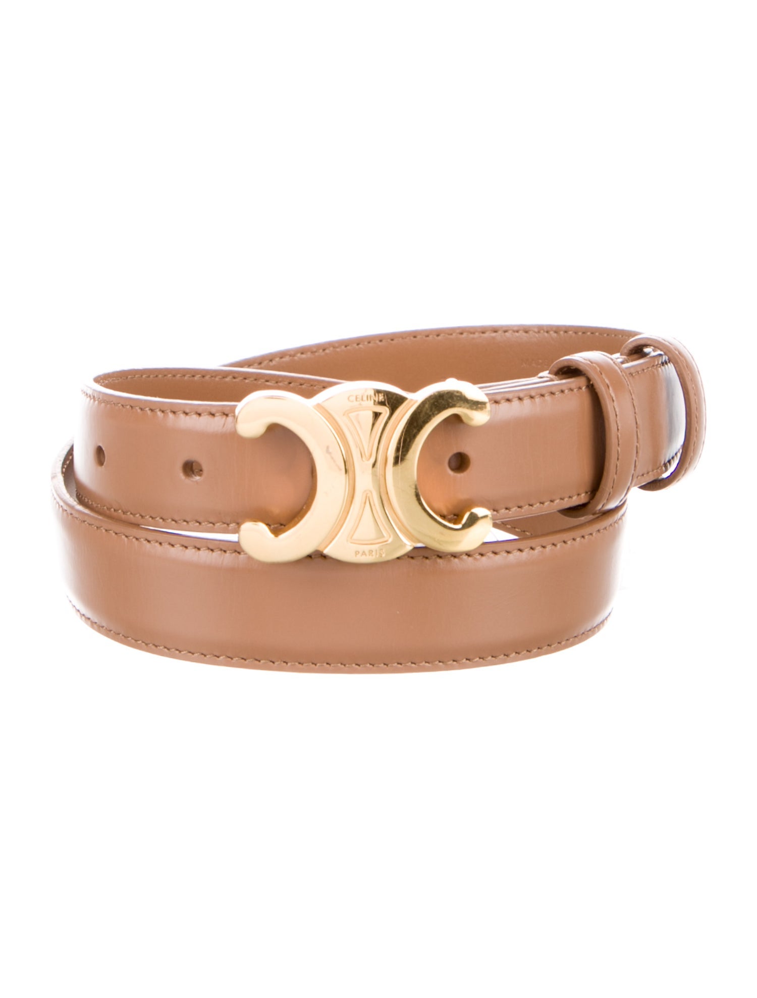 Celine Skinny Leather Belt