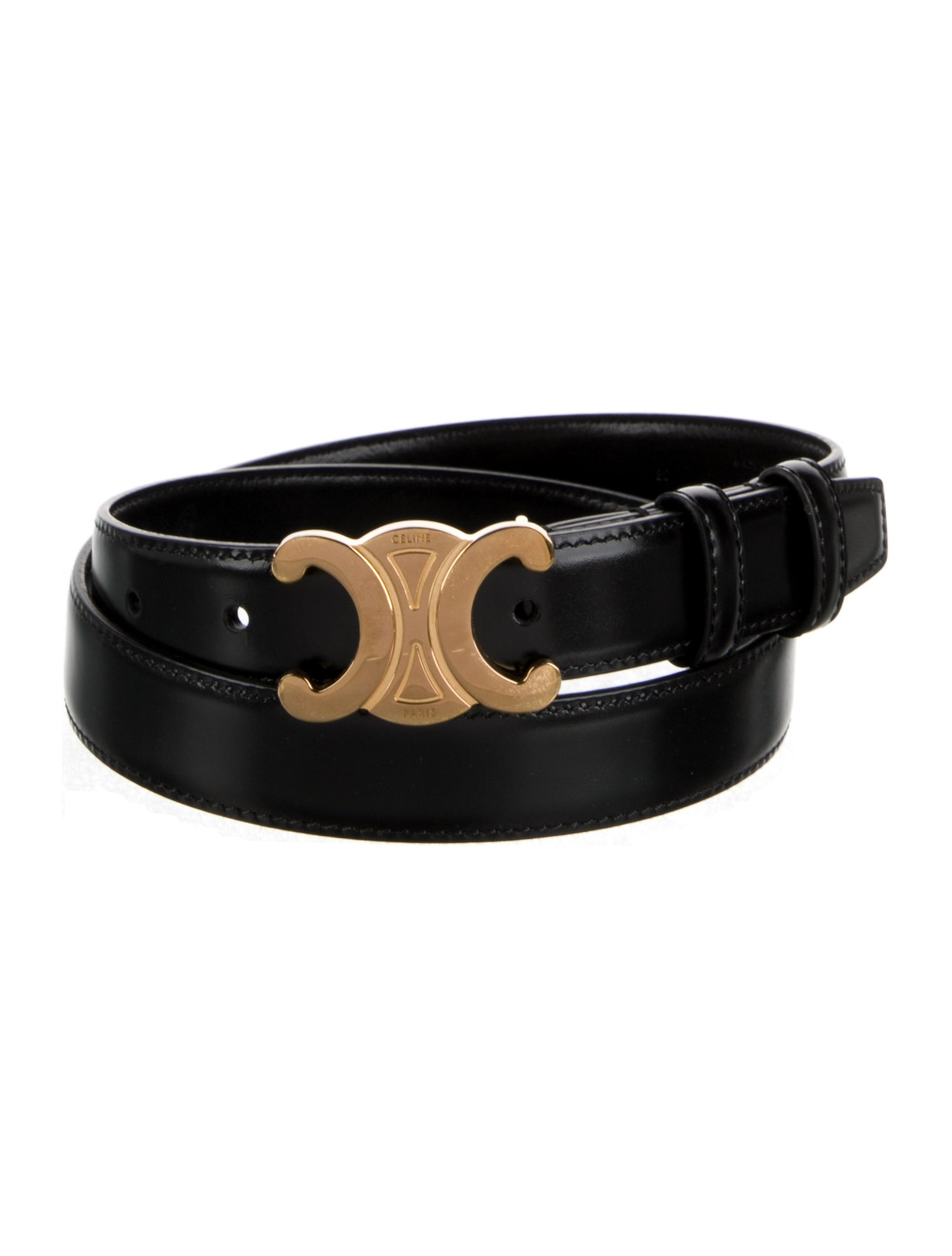 Celine Skinny Leather Belt