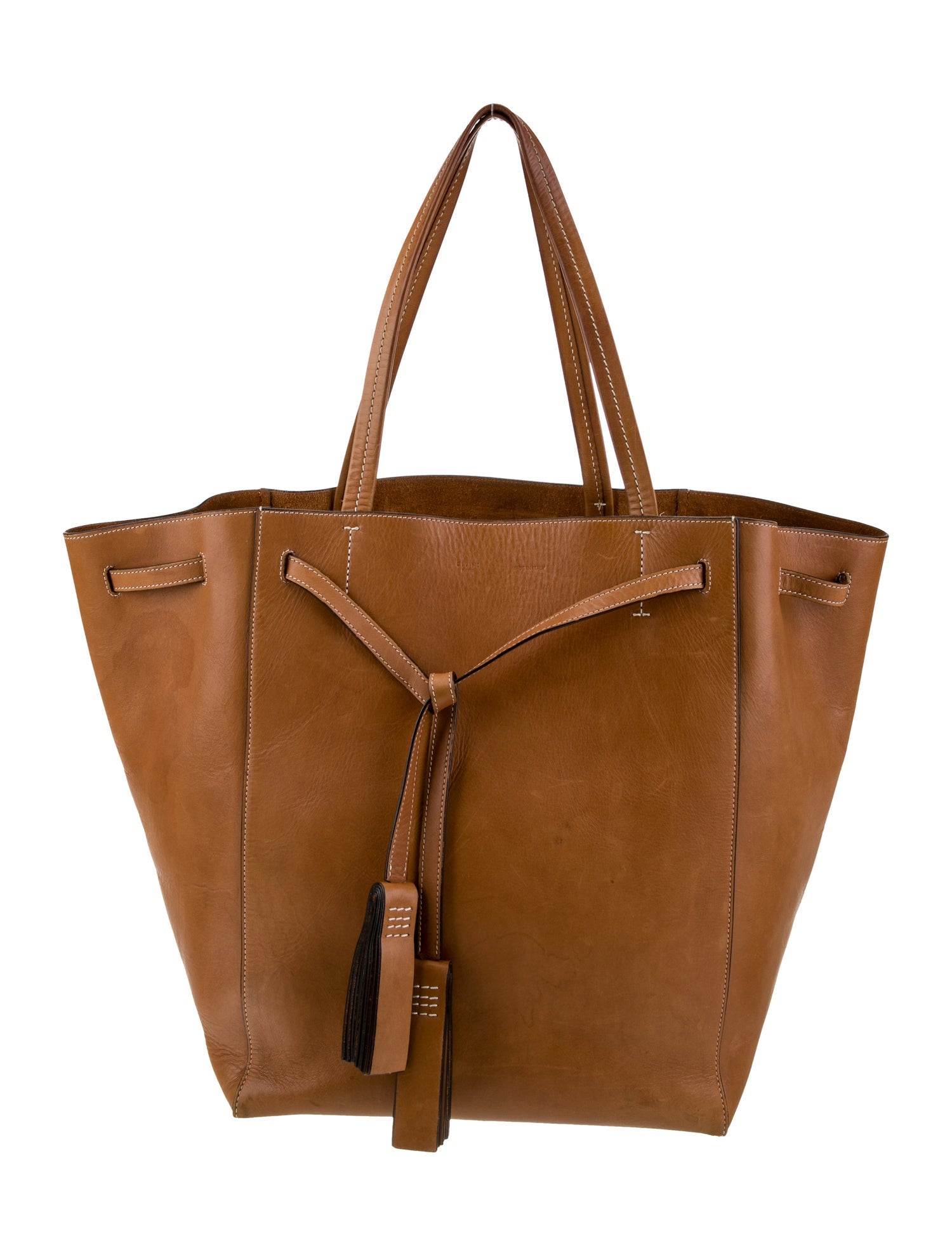 Celine Leather Cabas Phantom w/Belt Small