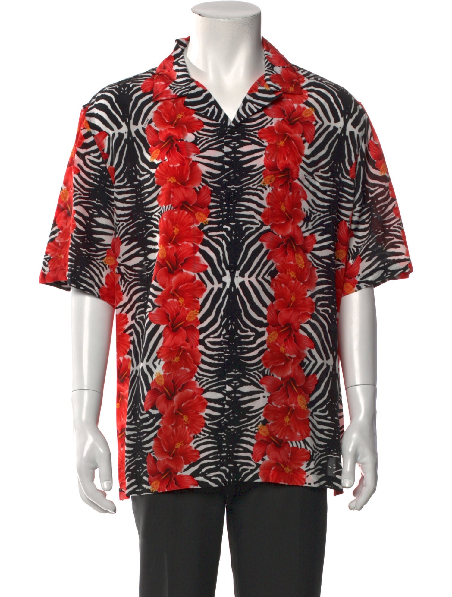Celine Silk Floral Print Shirt w/ Tags
