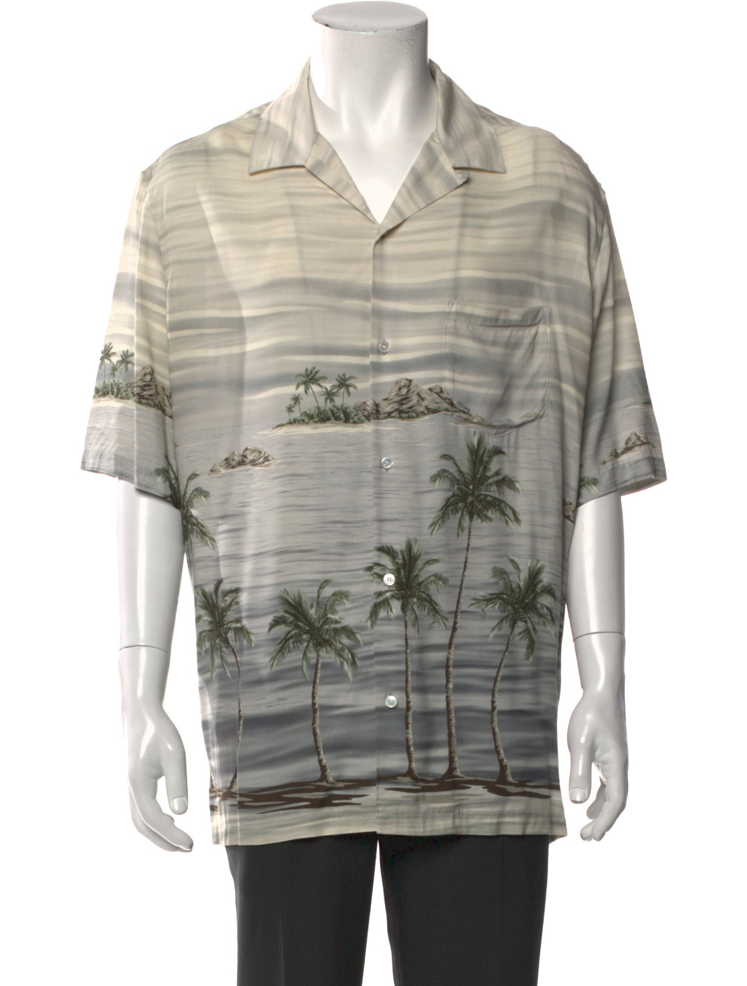 Celine Printed Three-Quarter Sleeve Shirt