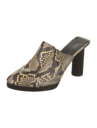 Celine Python Animal Print Mules