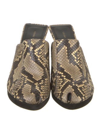 Celine Python Animal Print Mules