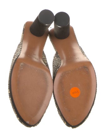 Celine Python Animal Print Mules
