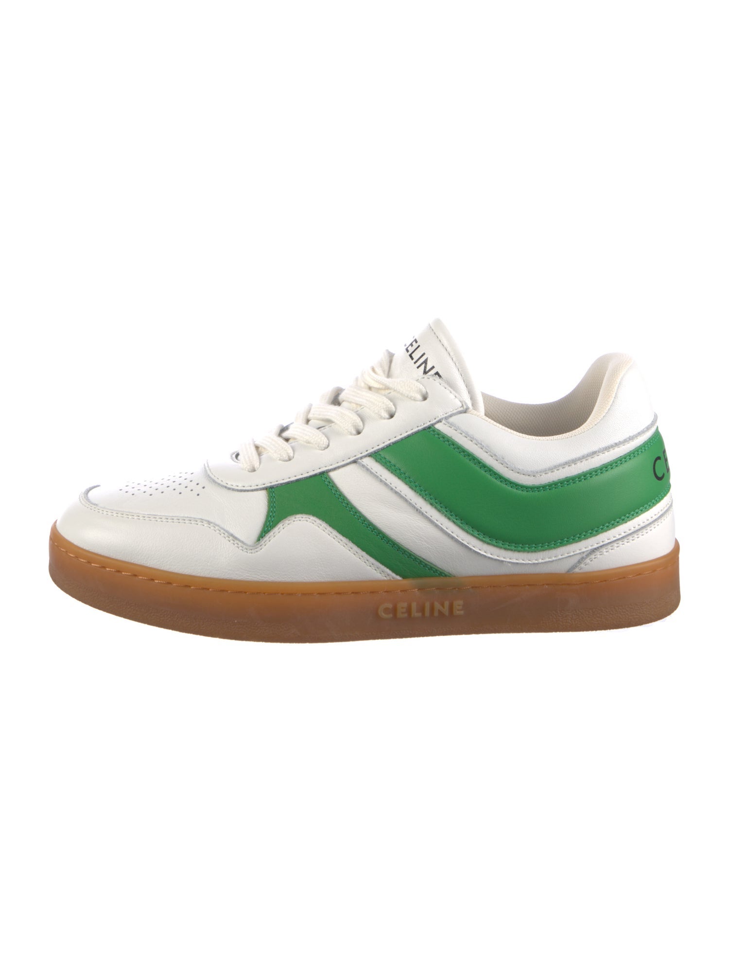 Celine Leather Colorblock Pattern Sneakers